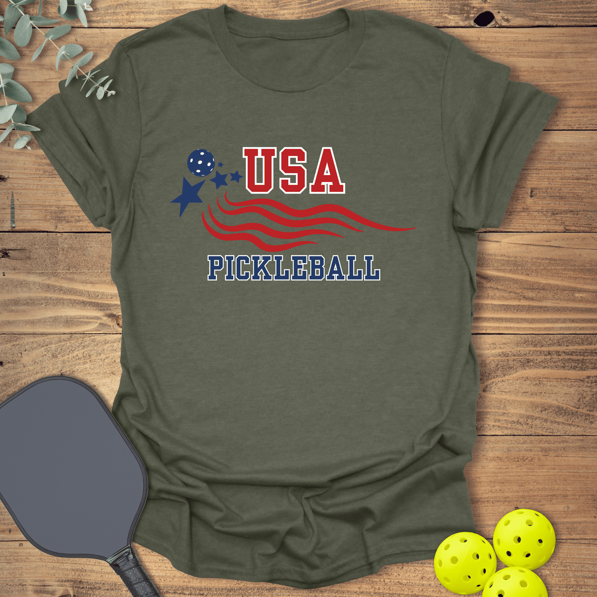 USA Pickleball T-Shirt - Graphic Tee - Gift for Pickleball Players - Unisex