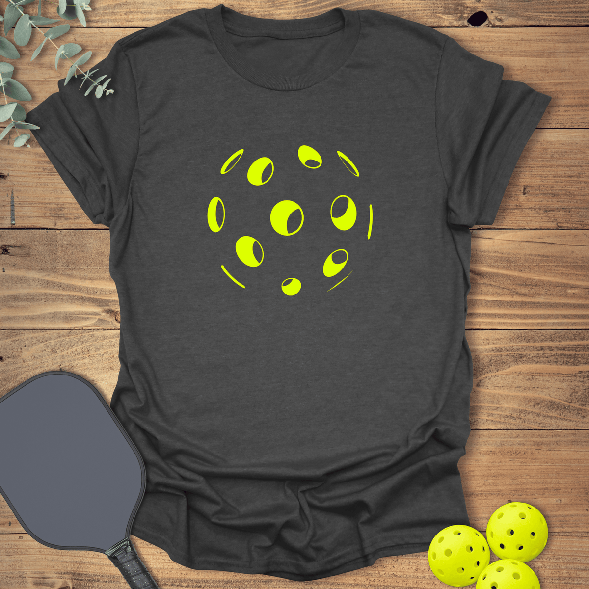 Pickleball Outline T-Shirt - Graphic Tee - Gift for Pickleball Players - Unisex