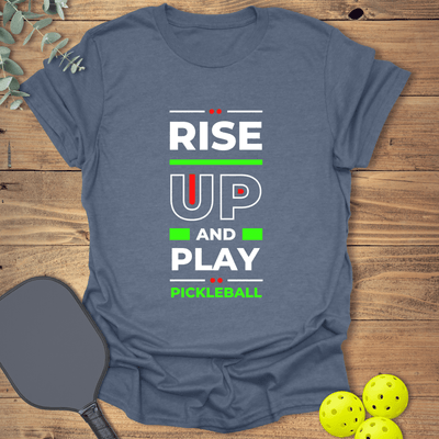 Rise Up & Play Pickleball T-Shirt - Graphic Tee - Gift for Pickleball Players - Unisex