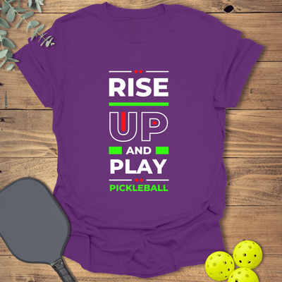 Rise Up & Play Pickleball T-Shirt - Graphic Tee - Gift for Pickleball Players - Unisex