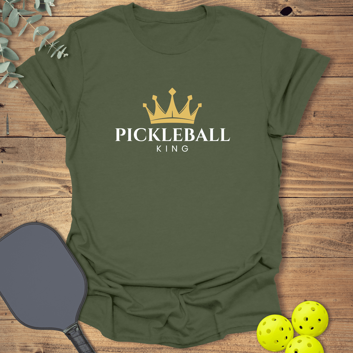 Pickleball King T-Shirt - Graphic Tee - Gift for Pickleball Players - Unisex