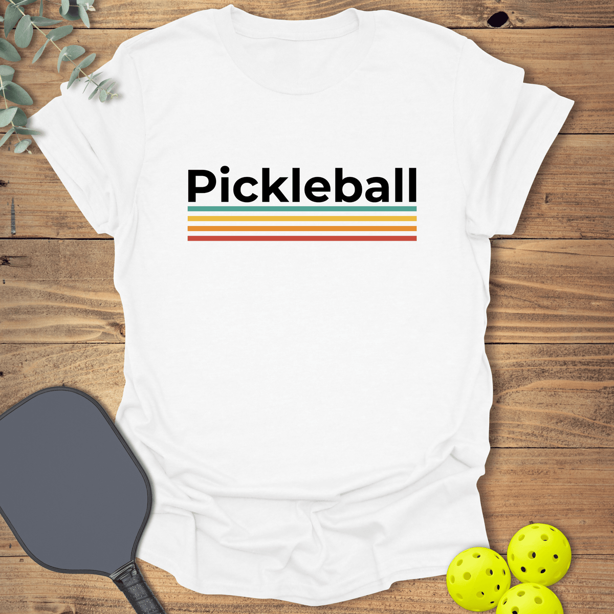 Retro Colors Pickleball T-Shirt - Graphic Tee - Gift for Pickleball Players - Unisex