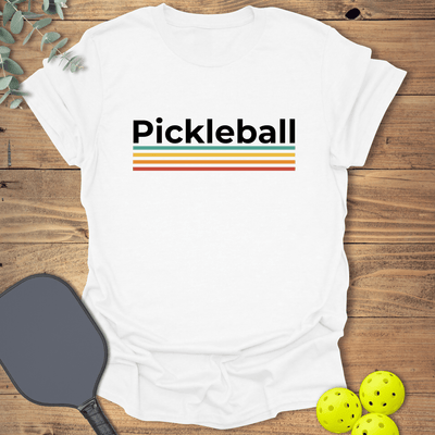 Retro Colors Pickleball T-Shirt - Graphic Tee - Gift for Pickleball Players - Unisex