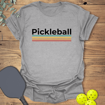 Retro Colors Pickleball T-Shirt - Graphic Tee - Gift for Pickleball Players - Unisex