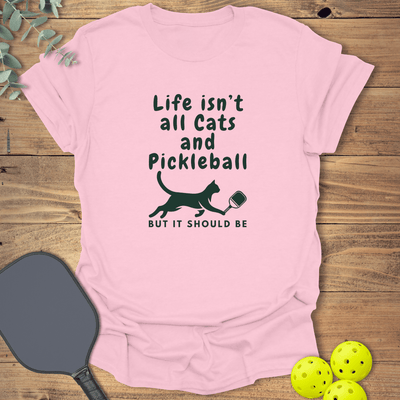 Cats and Pickleball T-Shirt - Graphic Tee - Gift for Pickleball Players - Unisex