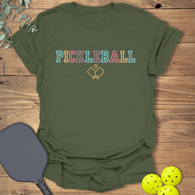 Pickleball Colors T-Shirt - Graphic Tee - Gift for Pickleball Players - Unisex
