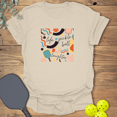 Life Pickleball Laughter T-Shirt - Graphic Tee - Gift for Pickleball Players - Unisex