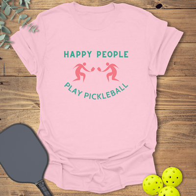 Happy People Pickleball T-Shirt - Graphic Tee - Gift for Pickleball Players - Unisex