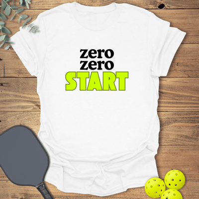 Zero Zero Start Pickleball T-Shirt - Graphic Tee - Gift for Pickleball Players - Unisex