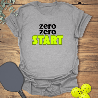 Zero Zero Start Pickleball T-Shirt - Graphic Tee - Gift for Pickleball Players - Unisex