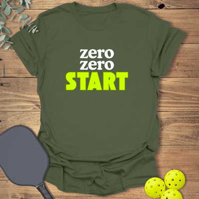 Zero Zero Start Pickleball T-Shirt - Graphic Tee - Gift for Pickleball Players - Unisex