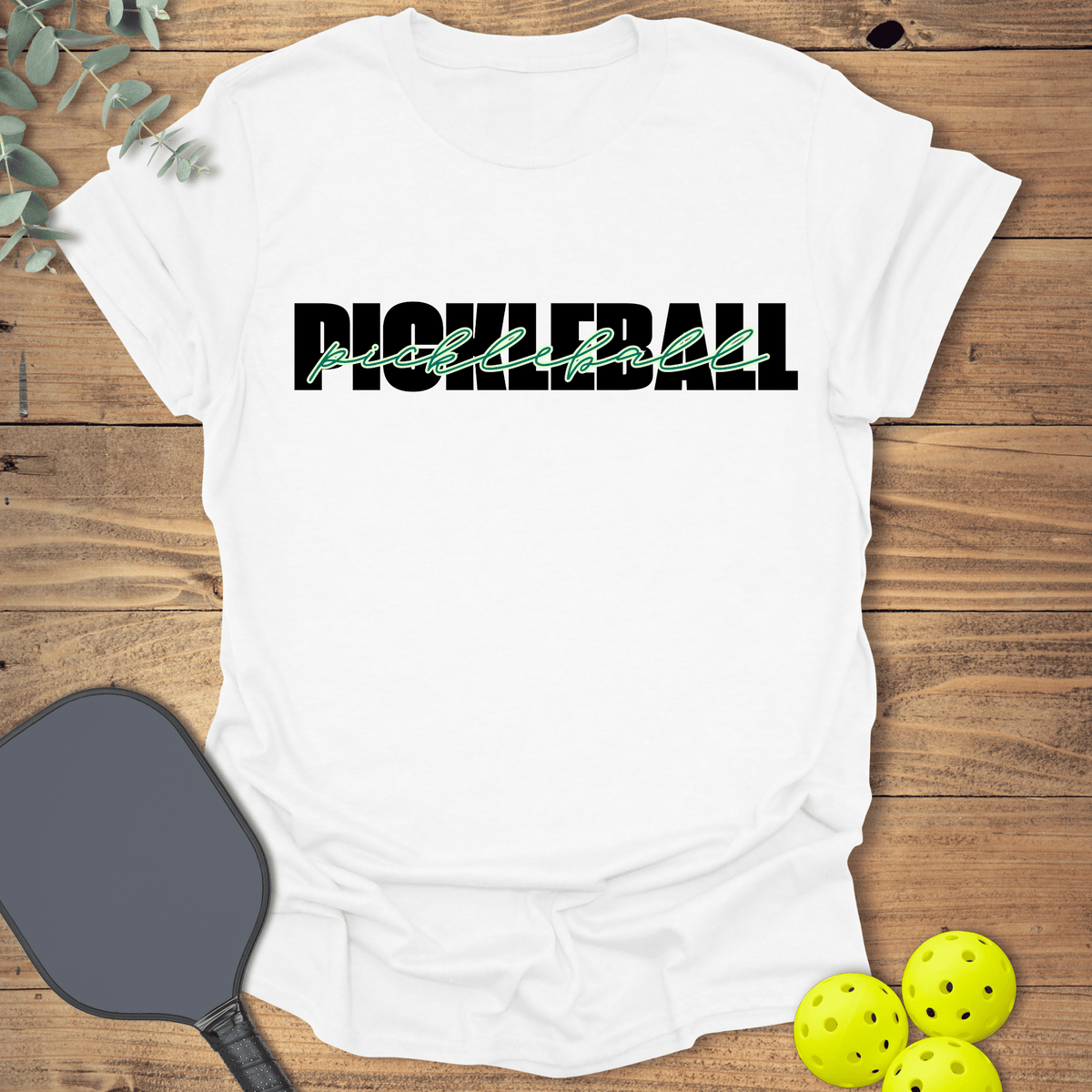 Pickleball Cursive T-Shirt - Graphic Tee - Gift for Pickleball Players - Unisex