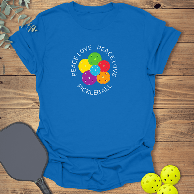 Peace Love Pickleball T-Shirt - Graphic Tee - Gift for Pickleball Players - Unisex