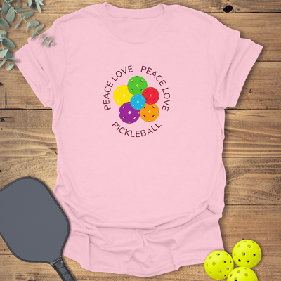 Peace Love Pickleball T-Shirt - Graphic Tee - Gift for Pickleball Players - Unisex
