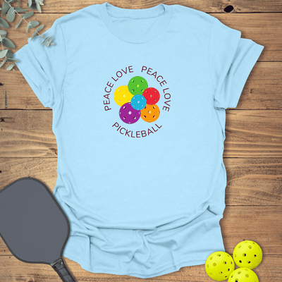 Peace Love Pickleball T-Shirt - Graphic Tee - Gift for Pickleball Players - Unisex