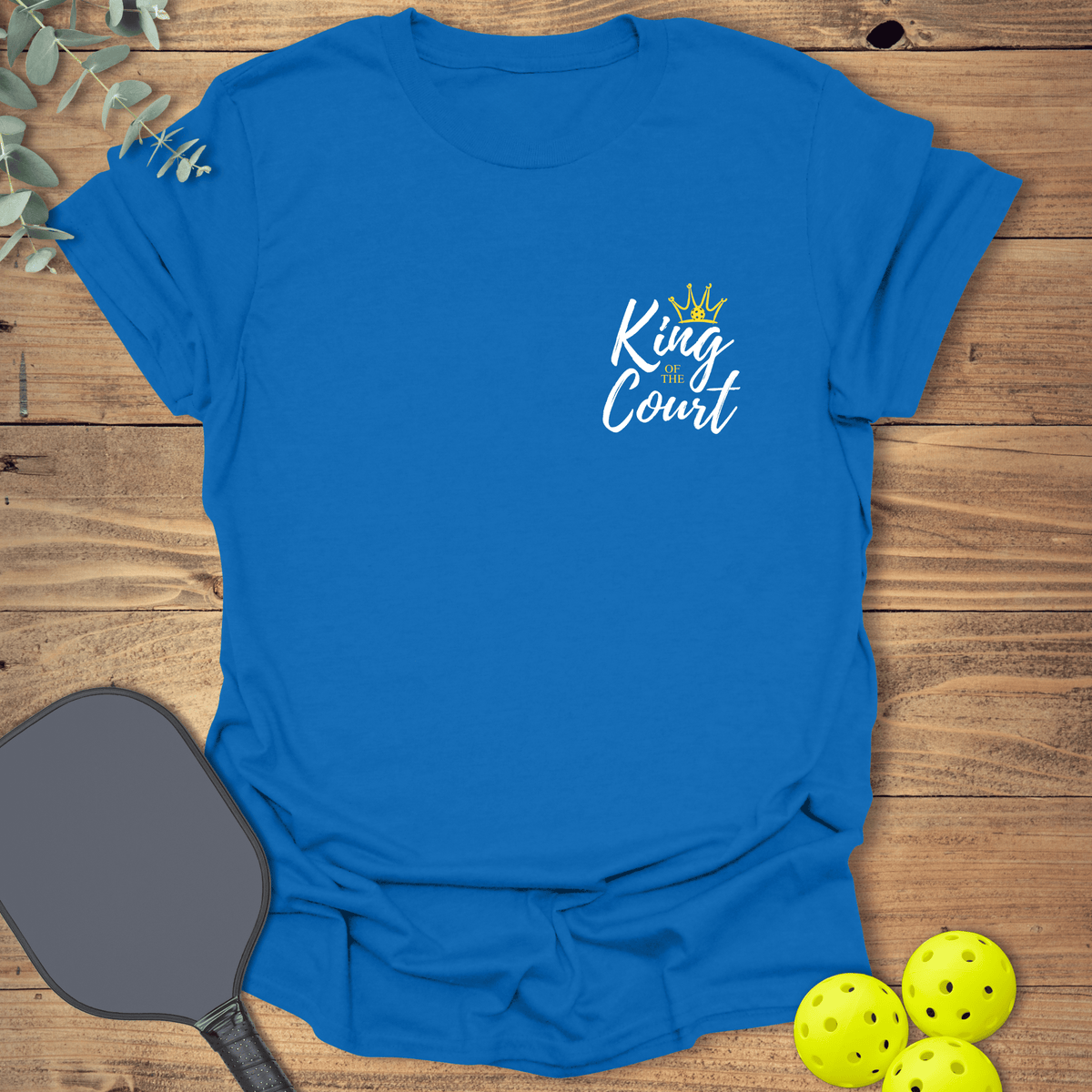 King of the Court Pocket T-Shirt - Pickleball Graphic Tee - Gift for Pickleball Players - Unisex