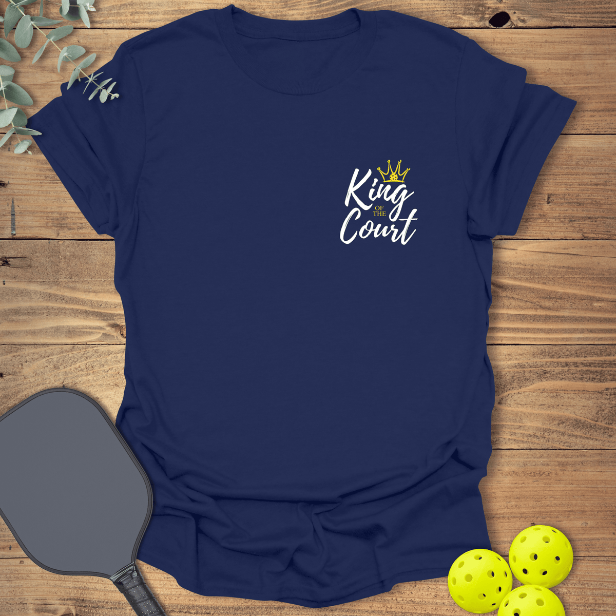 King of the Court Pocket T-Shirt - Pickleball Graphic Tee - Gift for Pickleball Players - Unisex