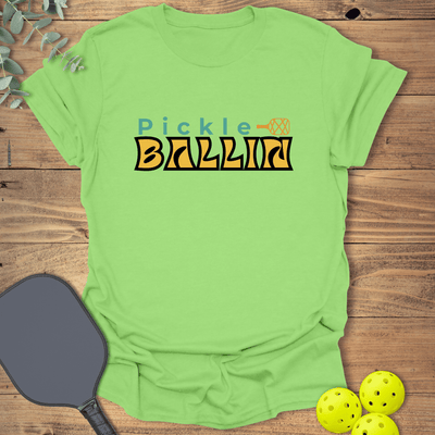 Pickle Ballin Pickleball T-Shirt - Graphic Tee - Gift for Pickleball Players - Unisex
