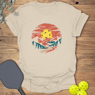 Mountains Pickleball T-Shirt - Graphic Tee - Gift for Pickleball Players - Unisex