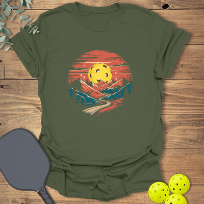 Mountains Pickleball T-Shirt - Graphic Tee - Gift for Pickleball Players - Unisex