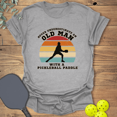 Old Man Pickleball T-Shirt - Graphic Tee - Gift for Pickleball Players - Unisex