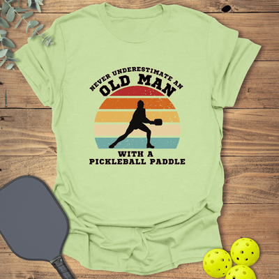 Old Man Pickleball T-Shirt - Graphic Tee - Gift for Pickleball Players - Unisex