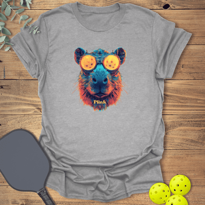 Capybara Plink T-Shirt - Pickleball Graphic Tee - Gift for Pickleball Players - Unisex