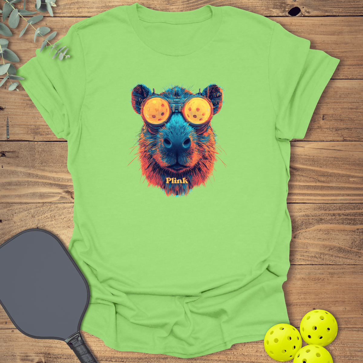 Capybara Plink T-Shirt - Pickleball Graphic Tee - Gift for Pickleball Players - Unisex