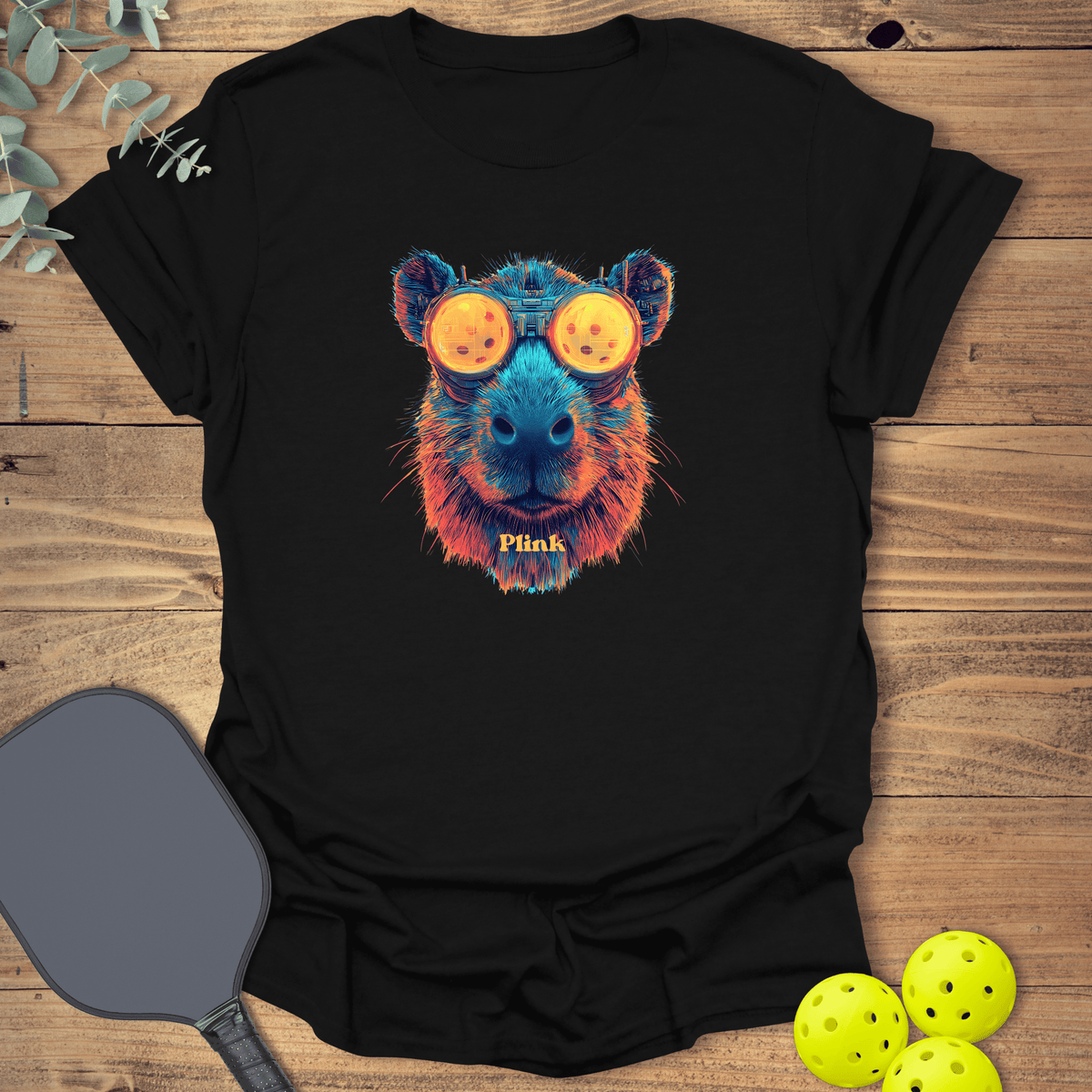 Capybara Plink T-Shirt - Pickleball Graphic Tee - Gift for Pickleball Players - Unisex