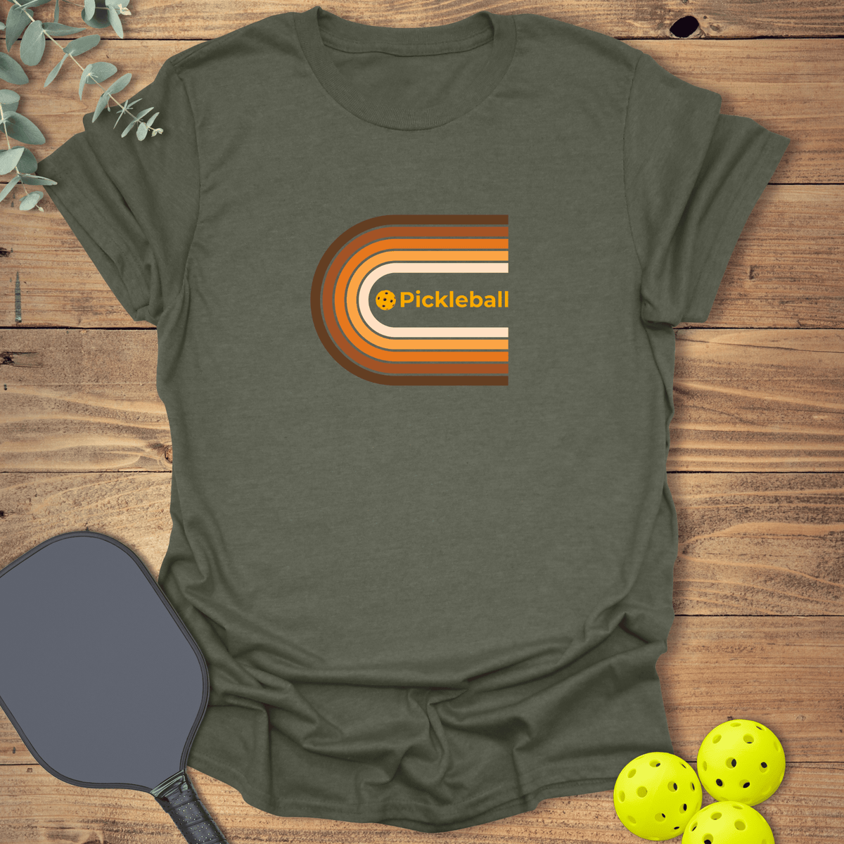 Retro Wrap Pickleball T-Shirt - Graphic Tee - Gift for Pickleball Players - Unisex
