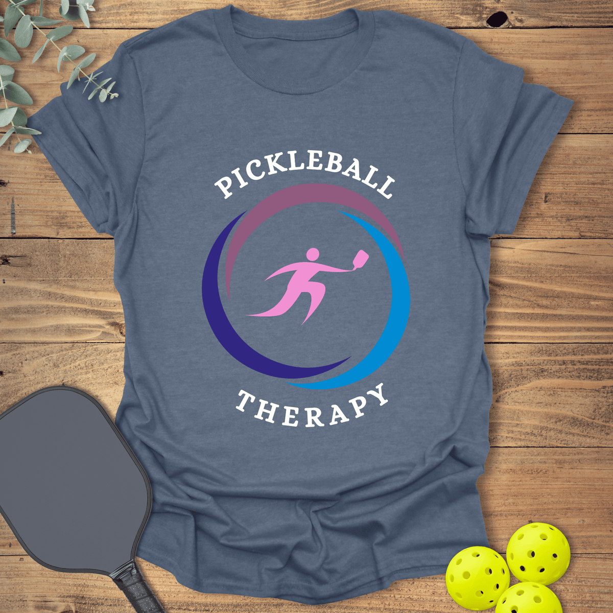 Pickleball Therapy T-Shirt - Graphic Tee - Gift for Pickleball Players - Unisex