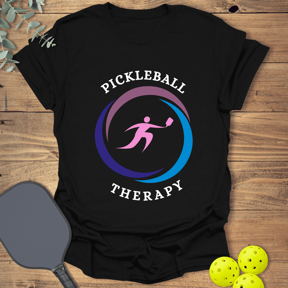 Pickleball Therapy T-Shirt - Graphic Tee - Gift for Pickleball Players - Unisex