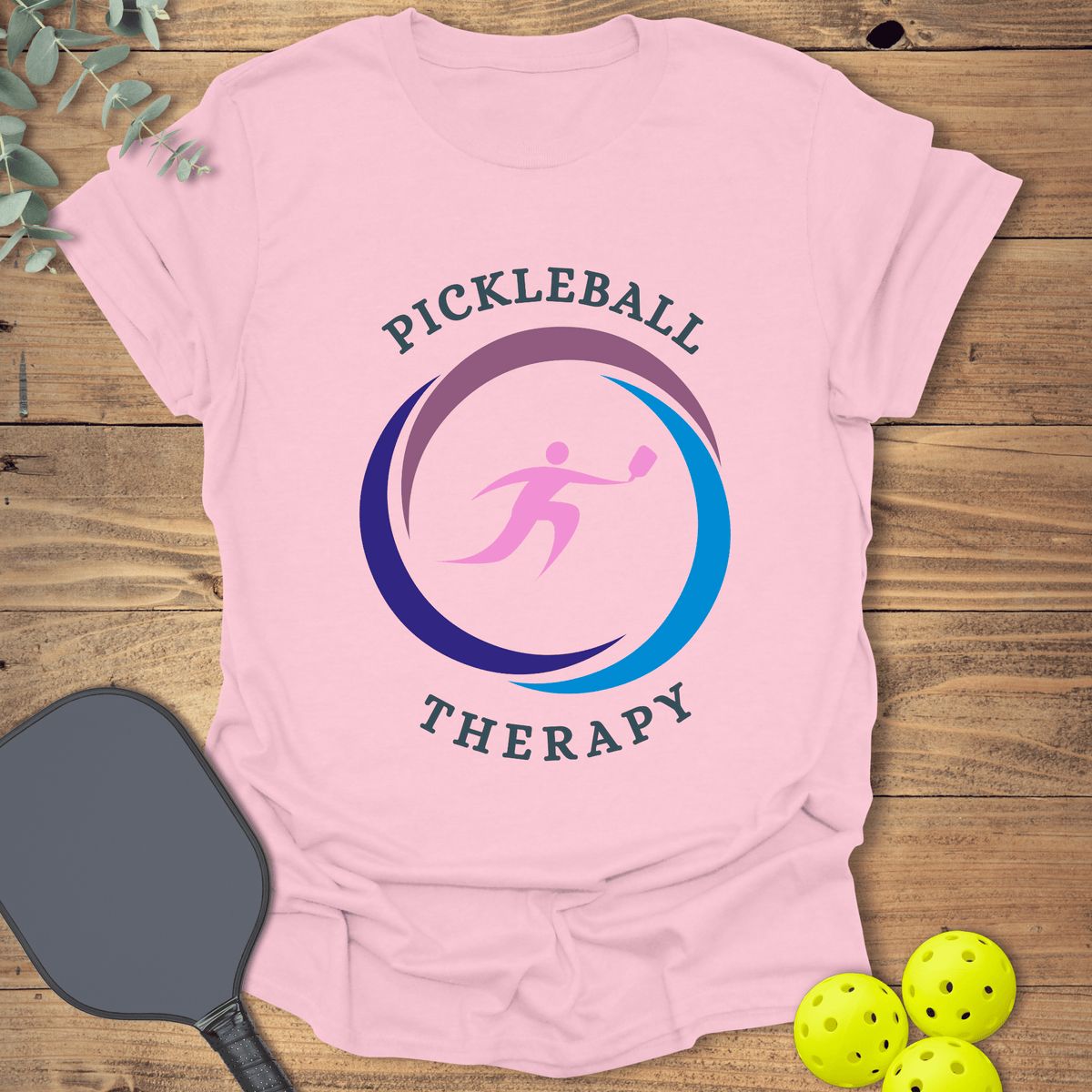 Pickleball Therapy T-Shirt - Graphic Tee - Gift for Pickleball Players - Unisex