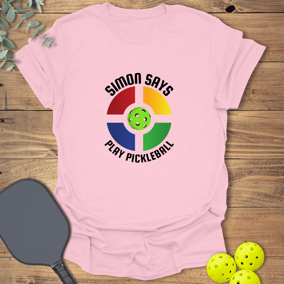 Simon Says Pickleball T-Shirt - Graphic Tee - Gift for Pickleball Players - Unisex