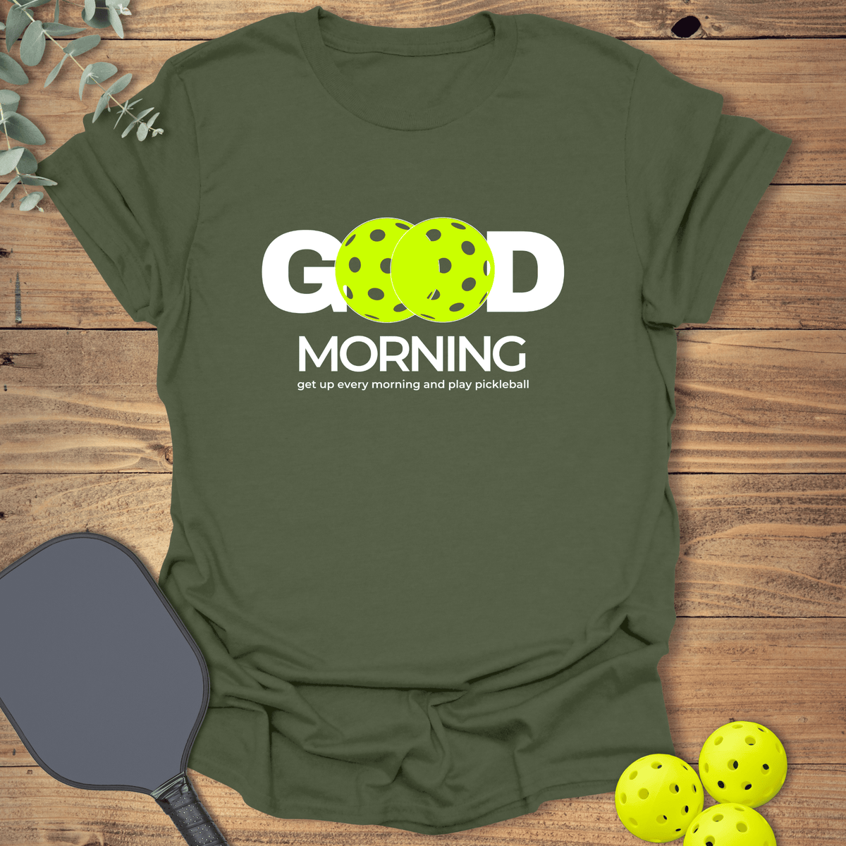 Get Up & Play Pickleball T-Shirt - Graphic Tee - Gift for Pickleball Players - Unisex