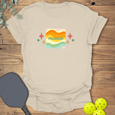 Retro Stars Pickleball T-Shirt - Graphic Tee - Gift for Pickleball Players - Unisex