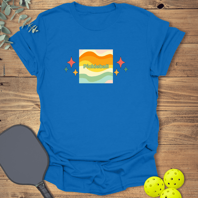 Retro Stars Pickleball T-Shirt - Graphic Tee - Gift for Pickleball Players - Unisex