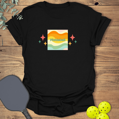 Retro Stars Pickleball T-Shirt - Graphic Tee - Gift for Pickleball Players - Unisex