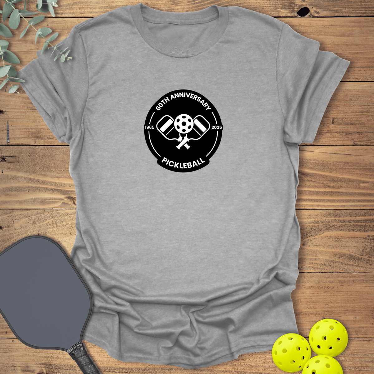60th Anniversary Pickleball T-Shirt - Graphic Tee - Gift for Pickleball Players - Unisex