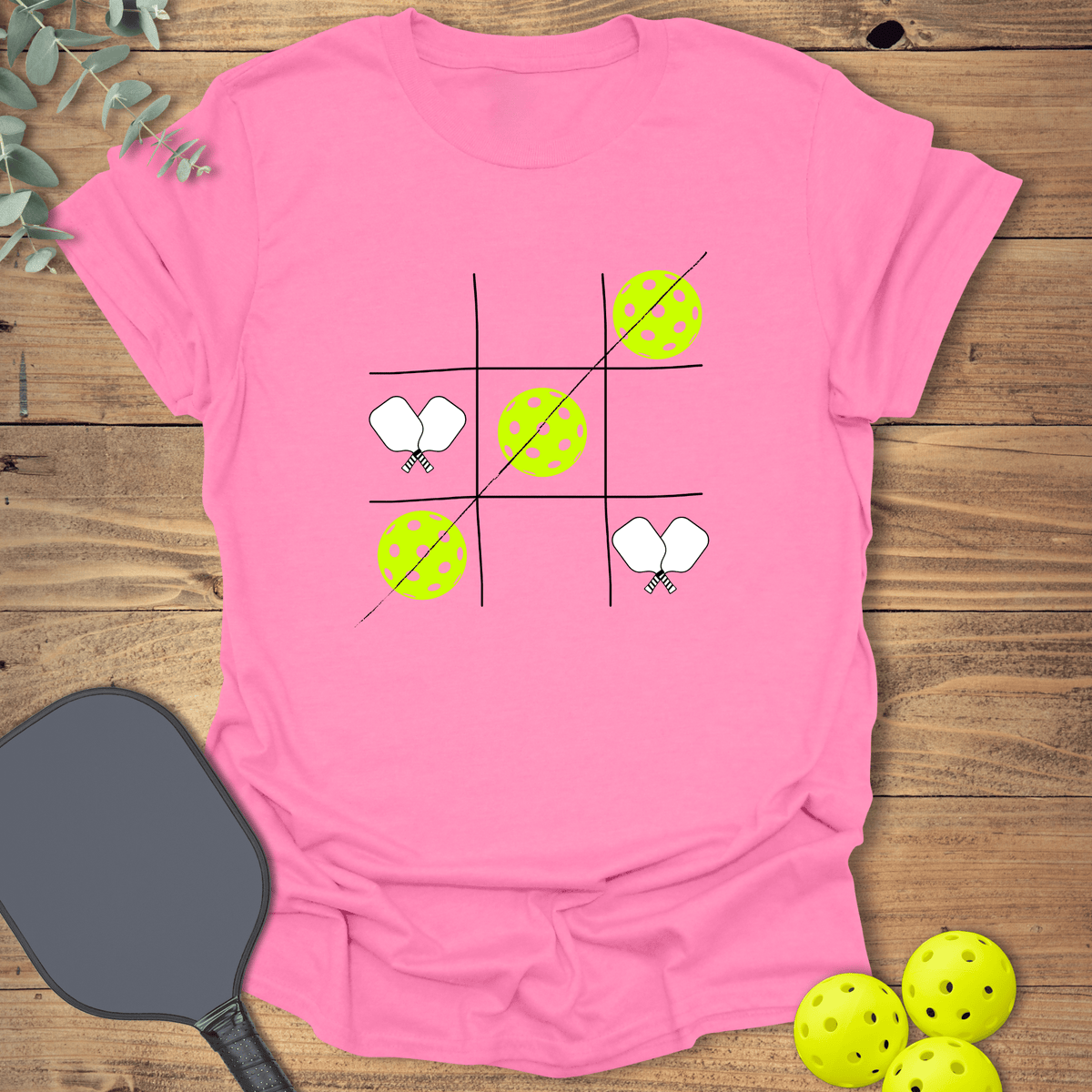 Tic Tac Toe Pickleball T-Shirt - Graphic Tee - Gift for Pickleball Players - Unisex