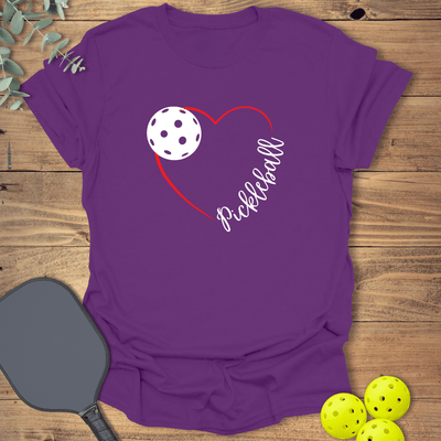 Red Heart Pickleball T-Shirt - Graphic Tee - Gift for Pickleball Players - Unisex