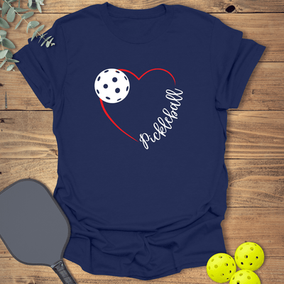 Red Heart Pickleball T-Shirt - Graphic Tee - Gift for Pickleball Players - Unisex