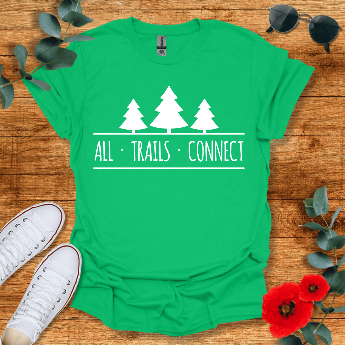All Trails Connect T-Shirt - Nature Lover Graphic Tee - Gift for Nature Lovers - Unisex