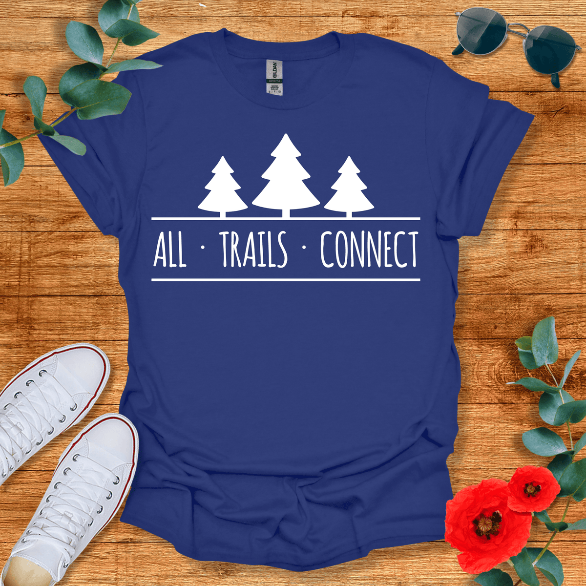 All Trails Connect T-Shirt - Nature Lover Graphic Tee - Gift for Nature Lovers - Unisex