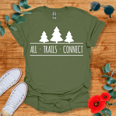 All Trails Connect T-Shirt - Nature Lover Graphic Tee - Gift for Nature Lovers - Unisex