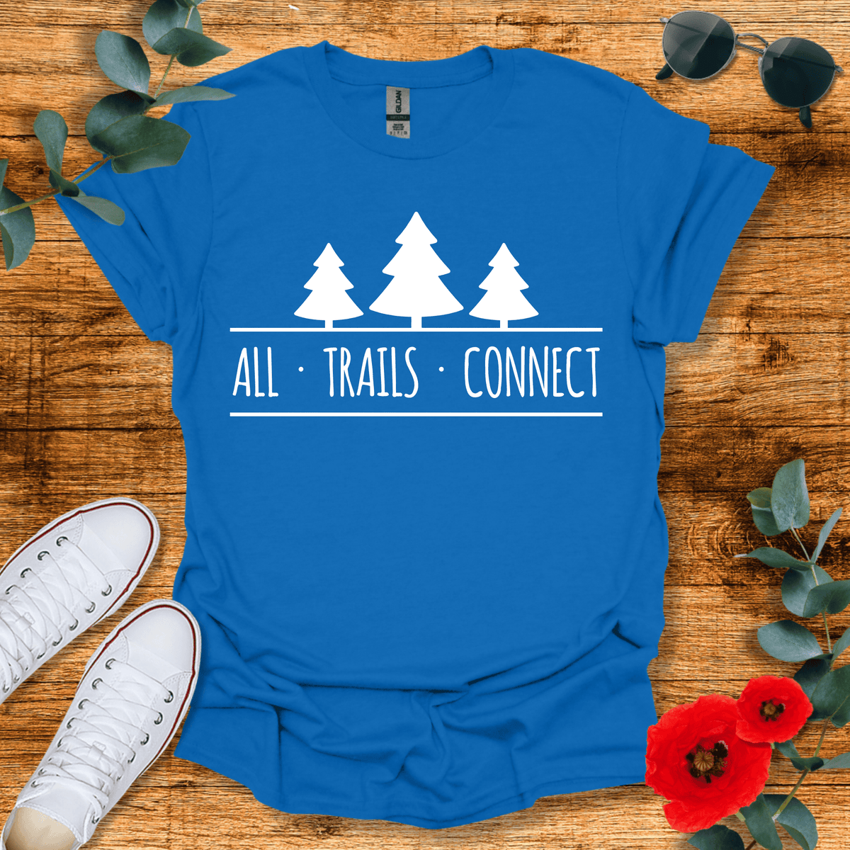 All Trails Connect T-Shirt - Nature Lover Graphic Tee - Gift for Nature Lovers - Unisex