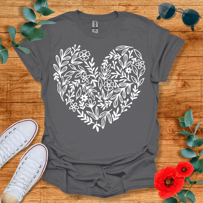 Flower Heart T-Shirt - Nature Lover Graphic Tee - Gift for Nature Lovers - Unisex