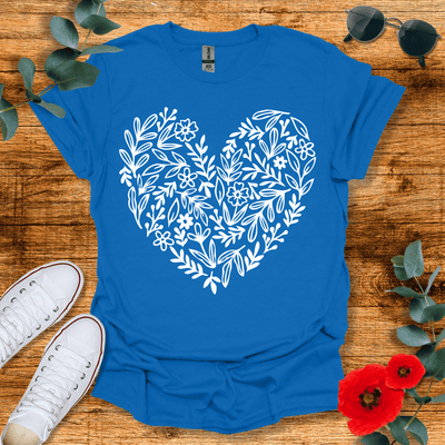 Flower Heart T-Shirt - Nature Lover Graphic Tee - Gift for Nature Lovers - Unisex
