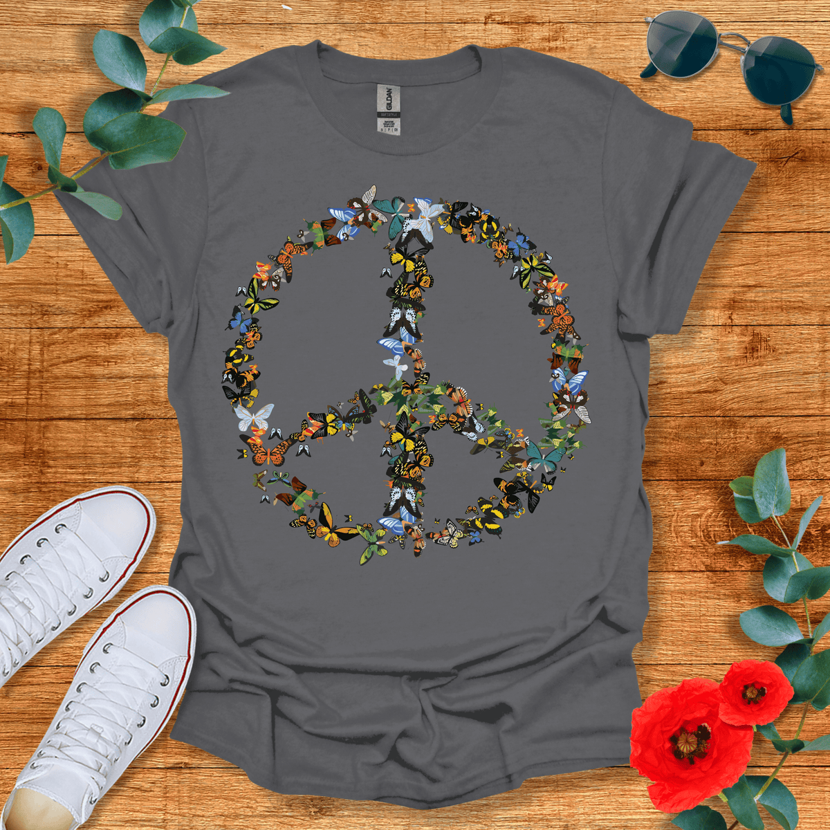 Butterfly Peace T-Shirt - Nature Lover Graphic Tee - Gift for Nature Lovers - Unisex