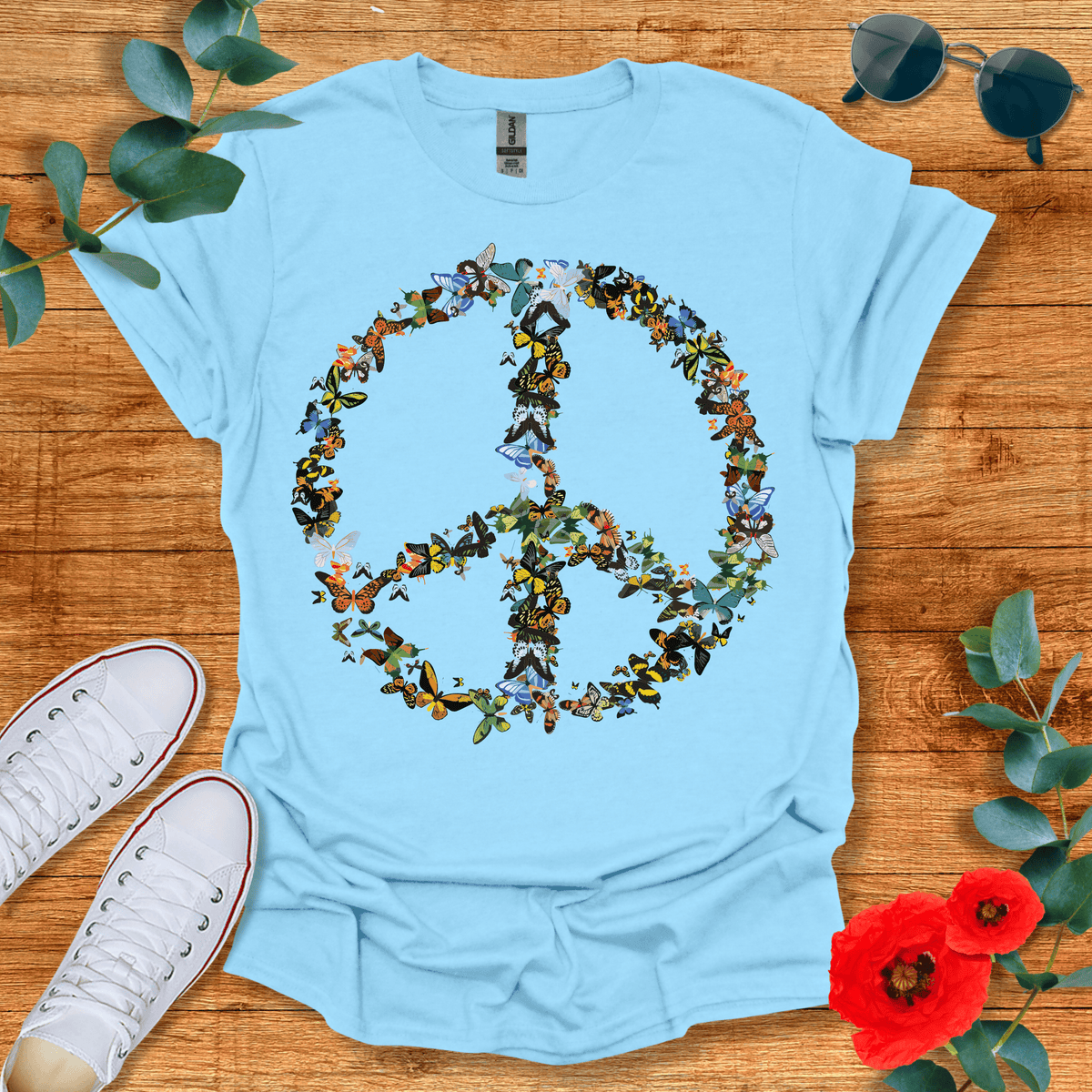 Butterfly Peace T-Shirt - Nature Lover Graphic Tee - Gift for Nature Lovers - Unisex